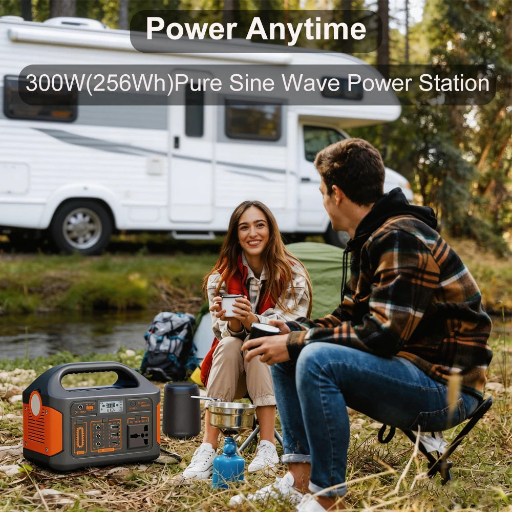 Gaiaray Portable Power Station 500W 300W 200W 100W Solar Generator UPS LiFePO4 Battery LED Light Solar Charging Station for Home Outdoor Emergency Power Bank