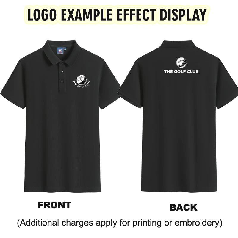 Polo-shirt med Eget Tryck eller Logotyp – 100% Bomull, Unisex S–6XL (Asian)