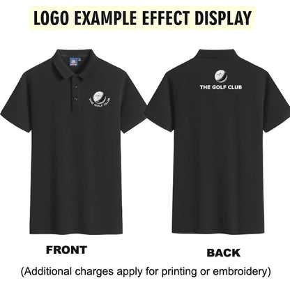 Polo-shirt med Eget Tryck eller Logotyp – 100% Bomull, Unisex S–6XL (Asian)