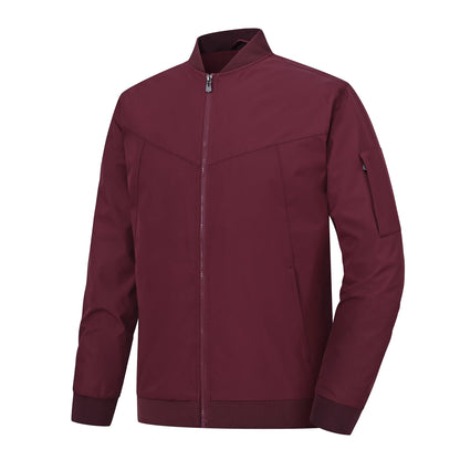 Men's Lightweight Windbreaker Jacket Causal Fashion Stylish BaseBall Coat with Side Inner Pocket for Work Golf Fishing