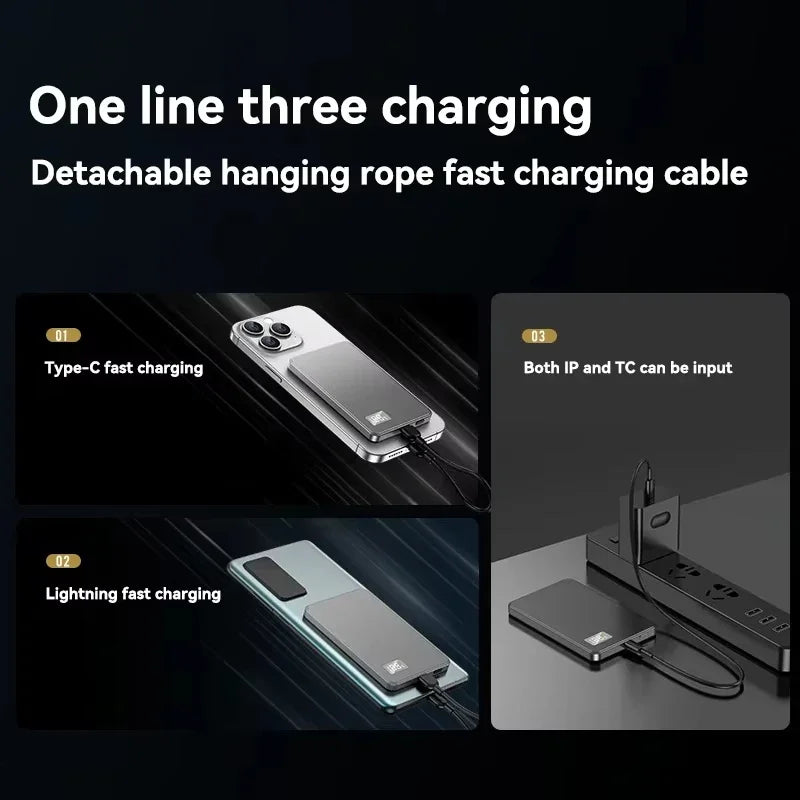 VIVO 500000mAh Magnetic Power Bank PD22.5W Super Fast Charging Portable External Battery for Magsafe For Iphone Samsung Huawei