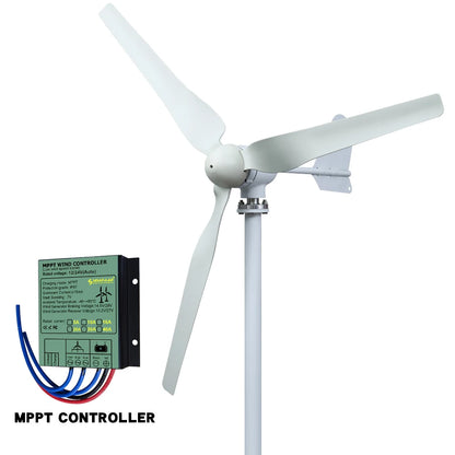 SMARAAD Horisontell Vindturbin 3kW/8kW – Låg Startvindhastighet Hybrid Sol+Vind Off-Grid Batterisystem 12–96V EU-lager Polen CE