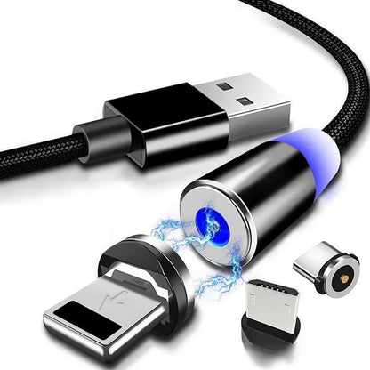 Magnetisk 3-i-1 billaddkabel för flera mobilmärken