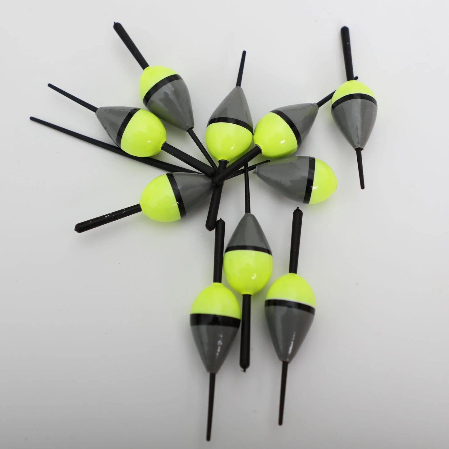 FREE FISHER 10pcs/Lot Lighted Fishing Floats,8cm Bobbers,Collection Cork Buoy Paulownia Wood Floats Plastic Stick Buoyancy 2g