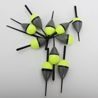 FREE FISHER 10pcs/Lot Lighted Fishing Floats,8cm Bobbers,Collection Cork Buoy Paulownia Wood Floats Plastic Stick Buoyancy 2g