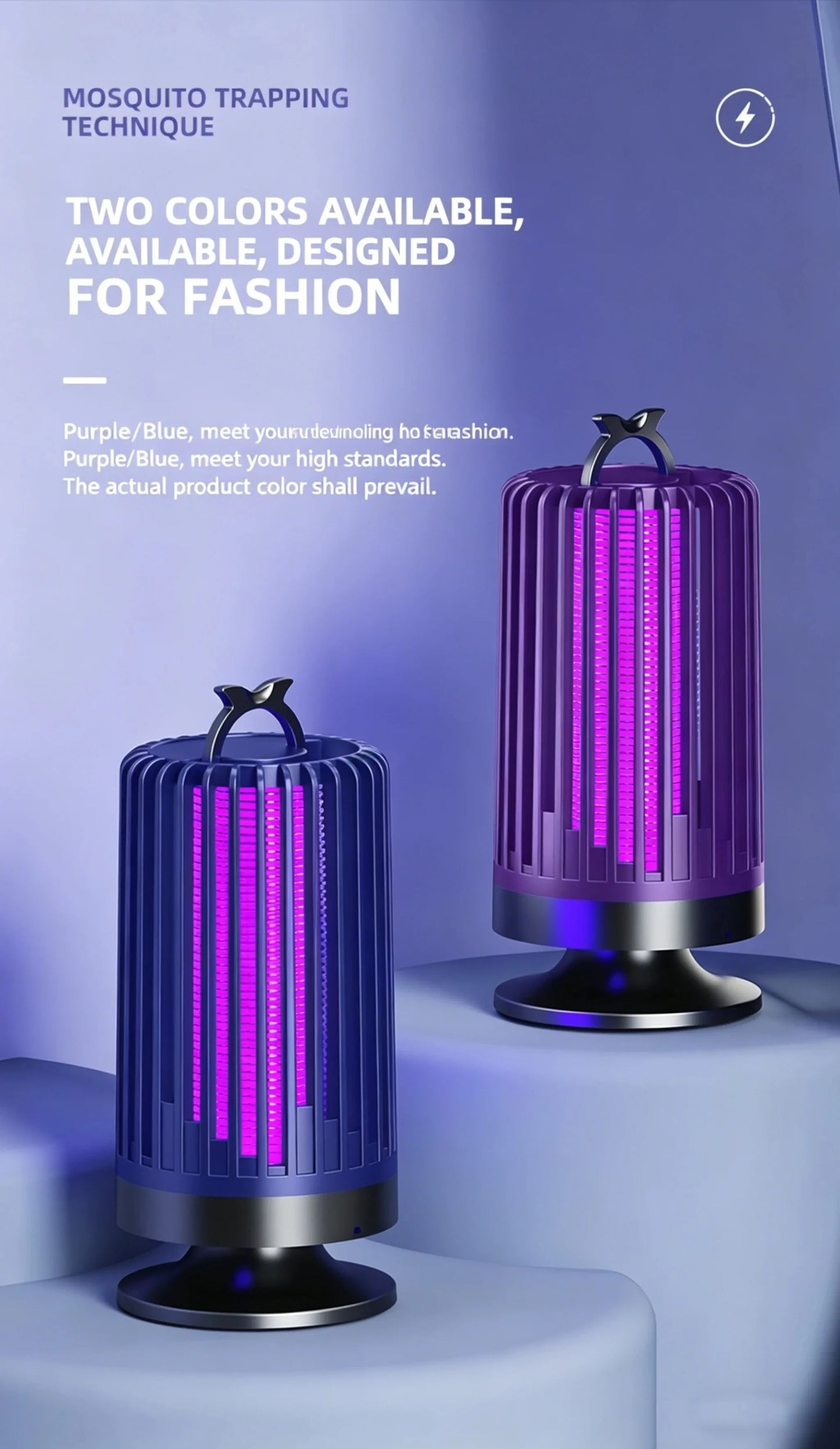 Mosquito Killer Lamp UV Light USB Anti Mosquito Trap Outdoor Electric Shock Mosquito Killer Light Use Kills Moths Wasps Gnats