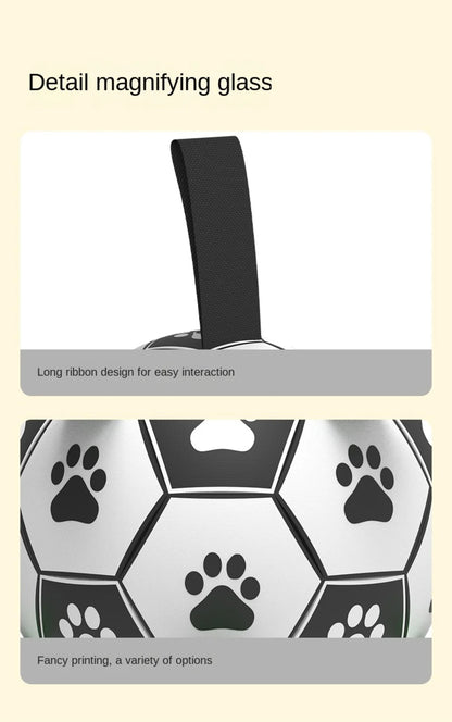 Dog Interactive Pull Football Toys with Grab Tabs Outdoor Training Balls Dog Sport Bite Chew Teething Ball Pet Supplies