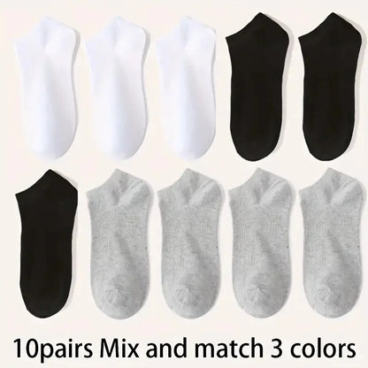 Men's and women's boat socks, shallow mouth invisible short socks, spring and summer thin style, no drop heel, anti odor,
