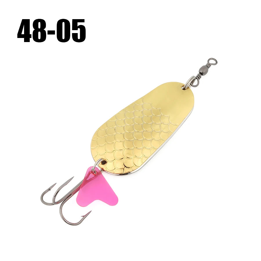 W.P.E Fishing Lure JIG Double Artificial Bait 8 Grams With Connector Three-anchor hook Metal sequins For fishing