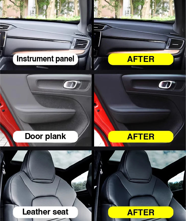 AIVC Interior Detailer Leather plastic Rubber Dressing Ceramic Black Shine Trim Restorer Car Auto Polish Cleaning Products