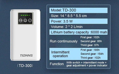 Fish Tank Oxygen Pump Charging Dual-Purpose Air Pump Usb Lithium Battery Household Portable Silent Fishing Tool Outdoor