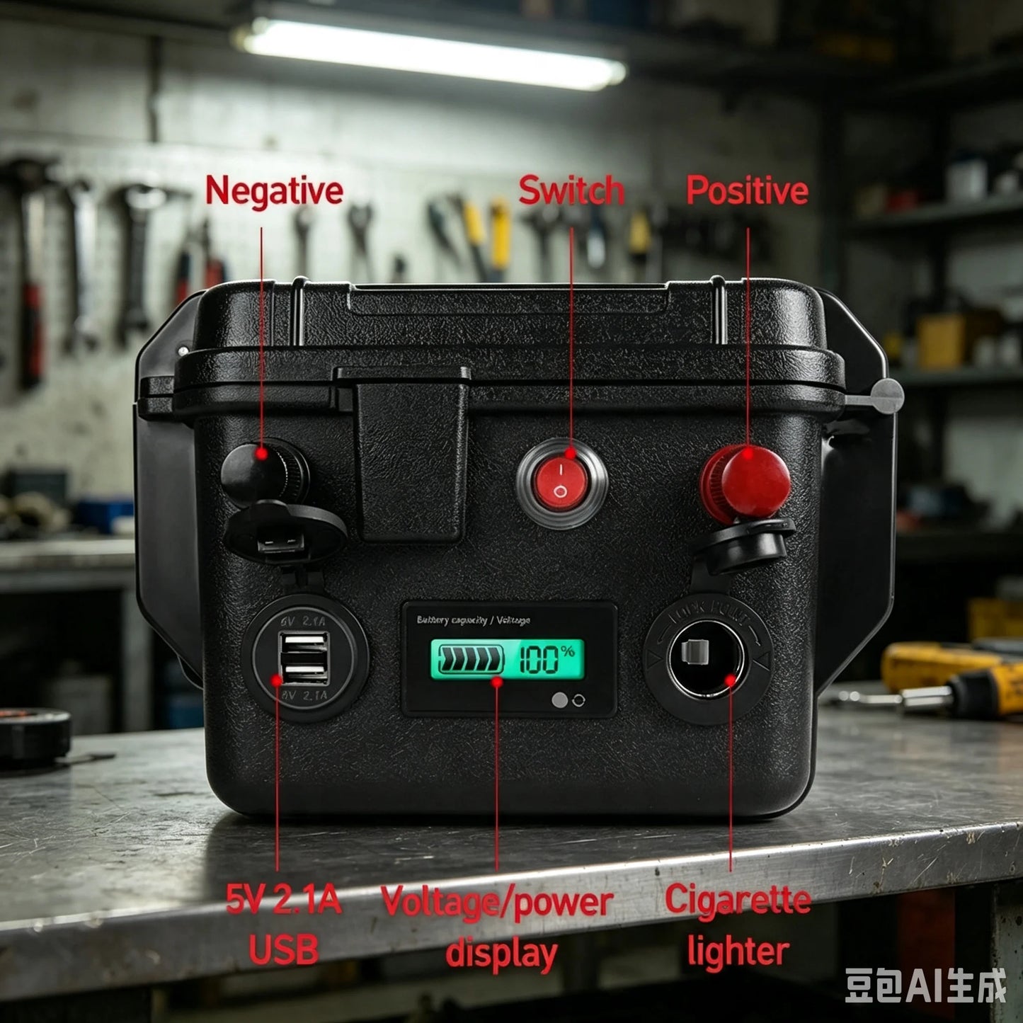 100% real capacity Rechargeable Lifepo4 Batteries 12 Volt 200Ah With BMS Outdoor Power USB Output Station for Sine Wave Motors Boats