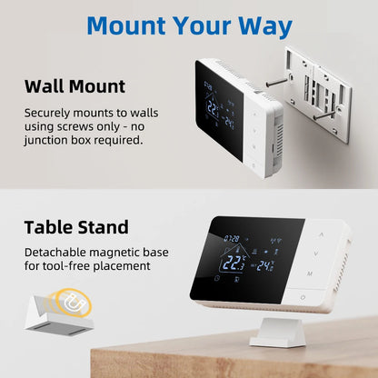 Beok smart Wi-Fi-termostat med Tuya-stöd, svart eller vit