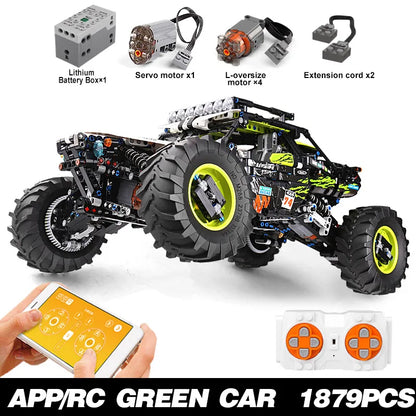 Mould King 18002 Teknisk Bil MOC-19517 APP & RC Motoriserad 4WD RC Buggy Byggklossar