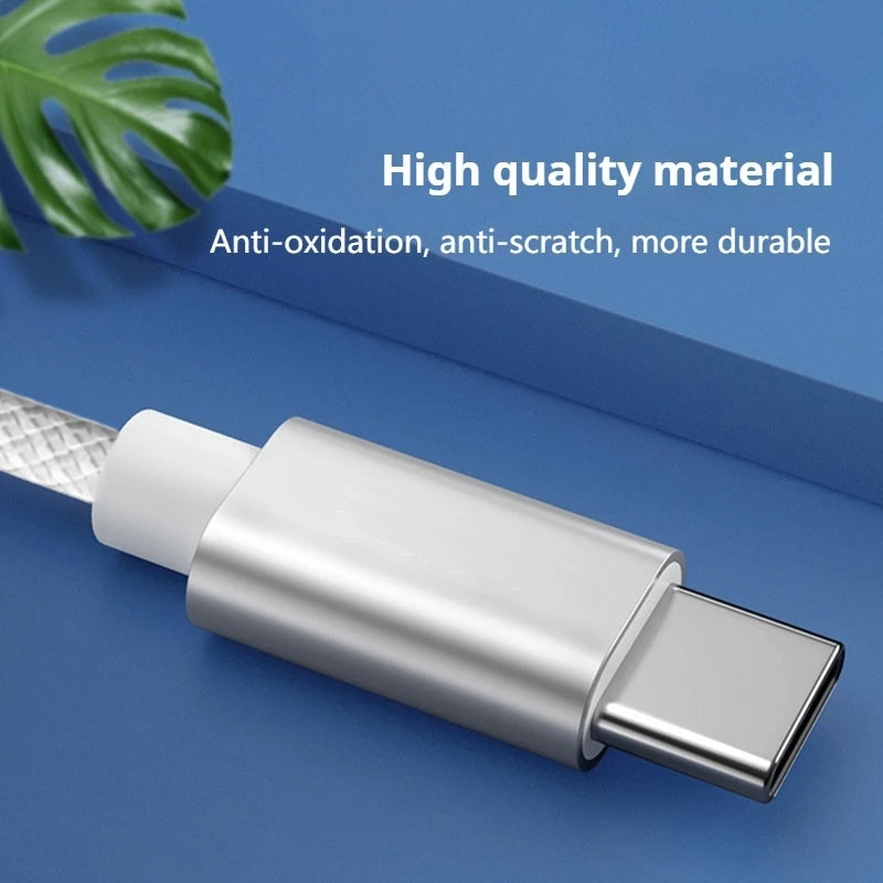 Magnetic Safe Charging Cable for MacBook, USB-C to MagSafe 1/2 Braided Cable Compatible with MacBook Air Pro 45W 60W 85W Adapter