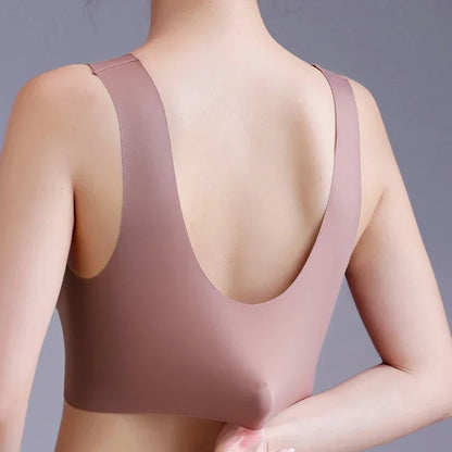 FallSweet 6PCS Ice Silk Lace Bras for Women Wireless Push Up Bralette Deep V Plus Size  Brassiere Soft Lingerie Mom Underwear