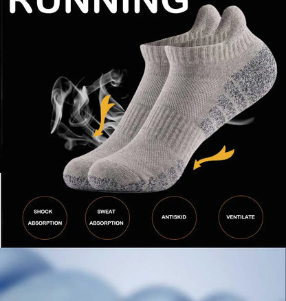 6pairs thickened towel bottom running socks mesh boat socks non-slip breathable sports socks Low cut Men's socks Women's socks