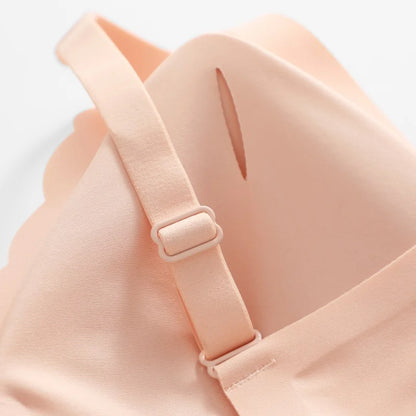 Women's No Trace Bra Plus Size Gather Without Steel Ring Underwear Soft Support Comfortable Sleeping Bra Anti-sagging Lingerie
