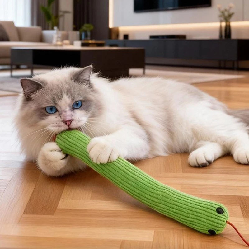 16.5 Inches Dog Toy Snake Interactive Toy Kitten Kick Toy Interactive Pet Toy for Indoor Cats Pet Supplies