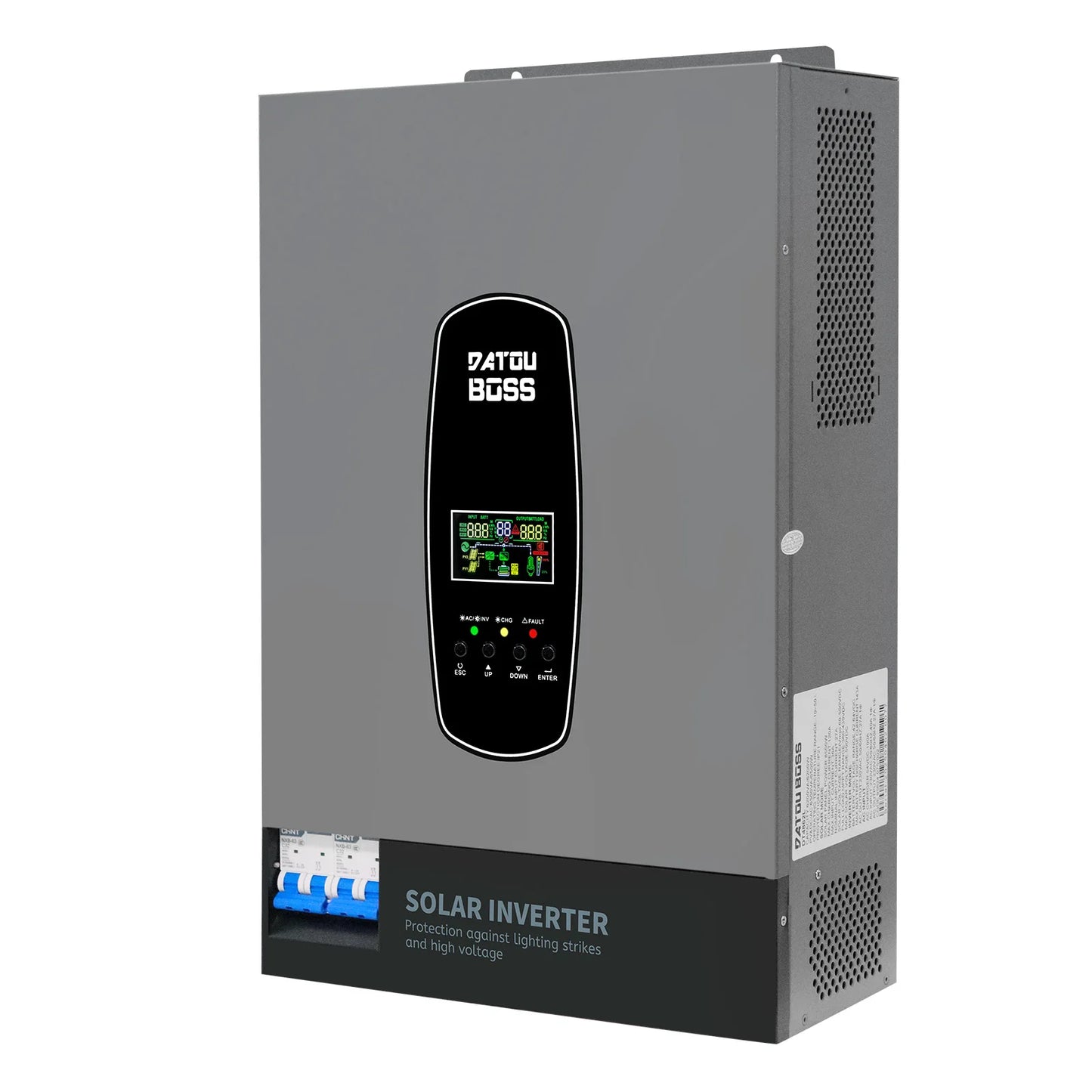 DATOUBOSS Solhybridinverter Ren Sinusvåg – 1,8kW 12V / 3kW 24V / 6,2kW 48V till 220V, Parallellanslutning, EU-lager Polen