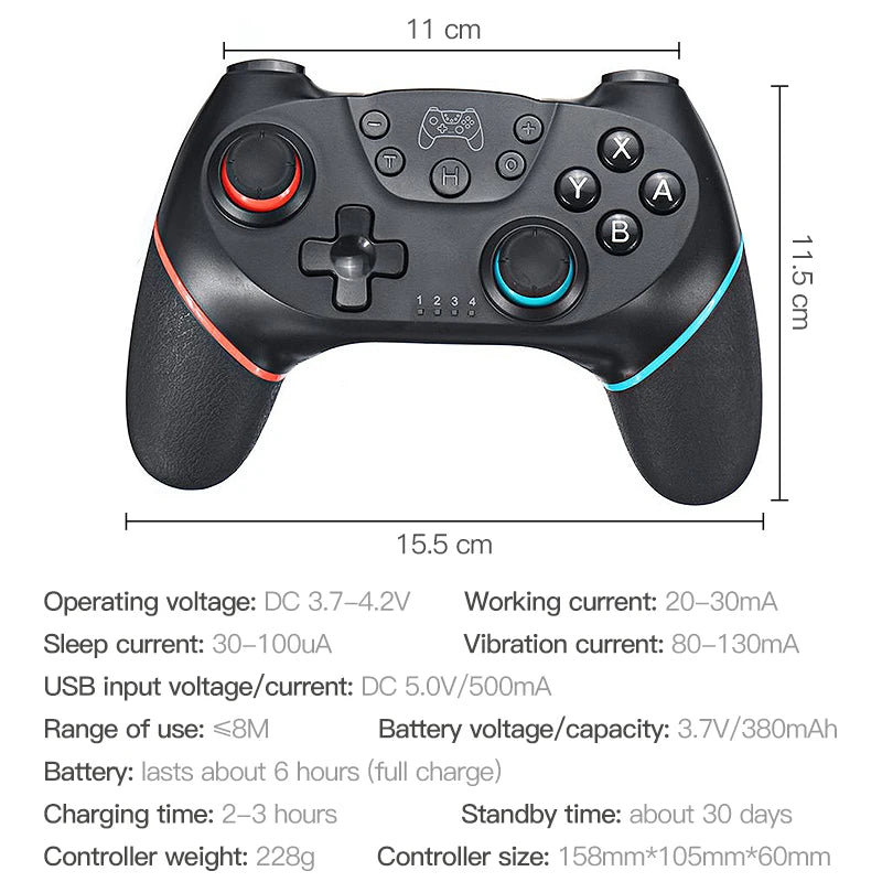 Wireless Bluetooth for Nintendo Switch & OLED Lite PC Controller Gamepad Joystick Control Computer Game Pad Mando Command Gaming
