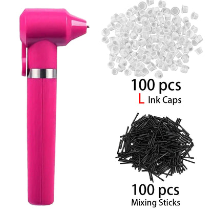 Tattoo Pigment Mixer Machine Tattoo Ink Mixer Kit with 100Pcs Mixing Sticks and 100pcs tattoo ink cups （S /M /L )Tattoo supplies