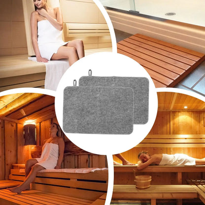 50x33cm Sauna Mat 2pcs Sauna Seat Cover Felt Cushion Steam Room Accessories Water Absorbent Heat Insulation Mat Bench Protector