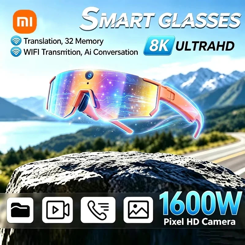 Xiaomi AI Smart Glasses1080P Camera 8MP Anti-shake Cycling Video&Photo Sport Sunglasses ChatGPT DualMic 32GB Windproof Goggles