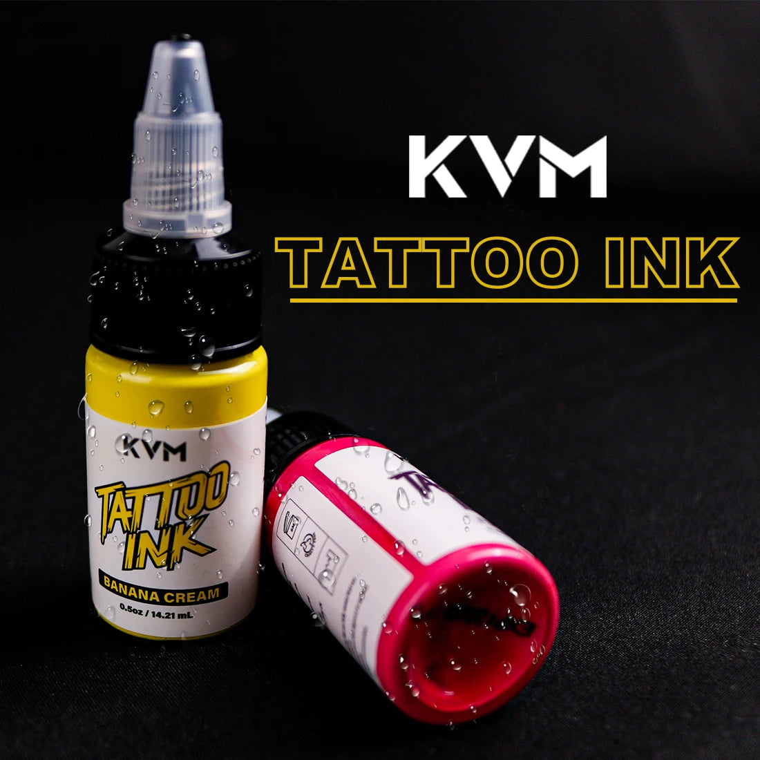 KVM 0.5oz 28 Colors Professional Tattoo Ink for Body Art Natural Plant Micro Pigment Permanent Tattoo Ink for Body Art Paint