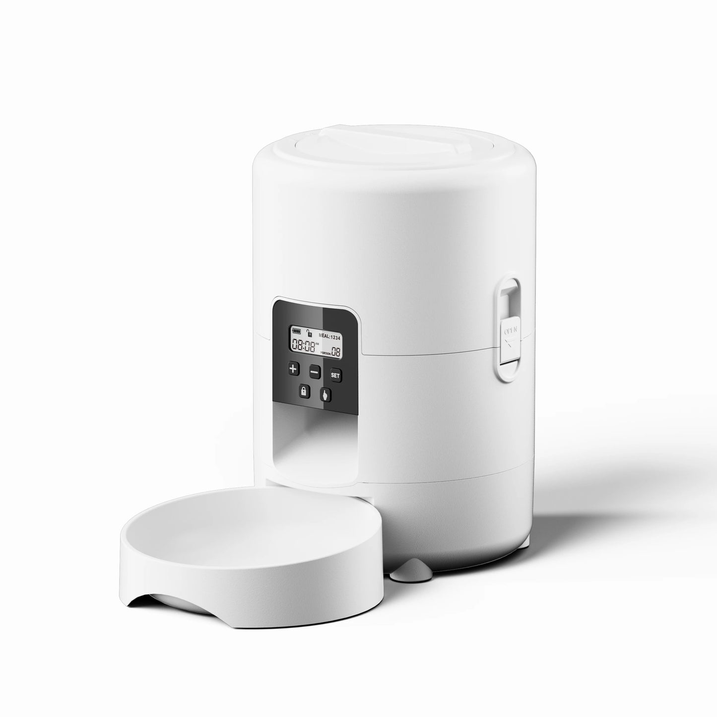 2L Smart Auto Pet Feeder Timing 5V USB Smart Automatic Dog Pet Feeder For Cats Dog Button WIFI APP Intelligent Dry Food Dispenser Dog Bowl No 5V USB Plug