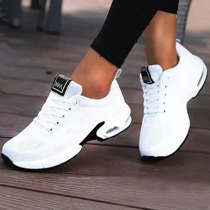 Dam platform sneakers i mesh – Andningsbara, chunky sula, löpning & sport, storlek 36–42, 4 färger