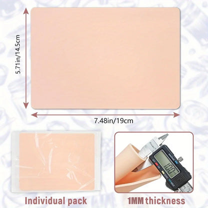 DQFART Tattoo Practice Skin Blank Fake Tattoo Skin for Permanent Makeup Tattoo Beginner Exercise Tool Tattoo Accessories