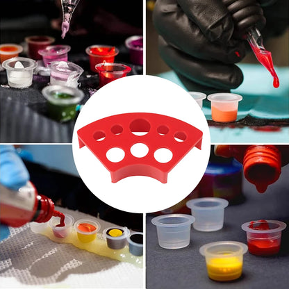 300pcs Tattoo Ink Caps with Cup Holders Set Small Medium Large Ink Cups And Cup Holder for Ink Container by ArtSuppliesPro