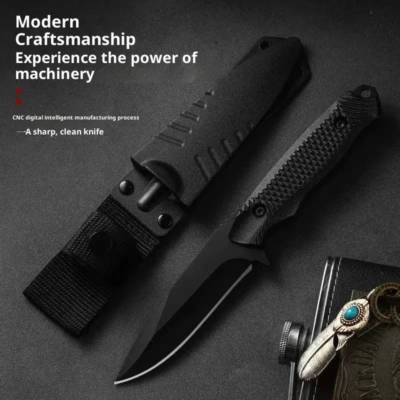 Durable High Hardness Fixed Blade Knife with Protective Sheath Outdoor Camping Fishing Cutting Utility Tool