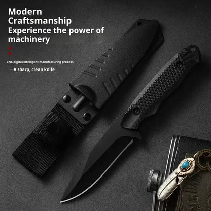 Durable High Hardness Fixed Blade Knife with Protective Sheath Outdoor Camping Fishing Cutting Utility Tool