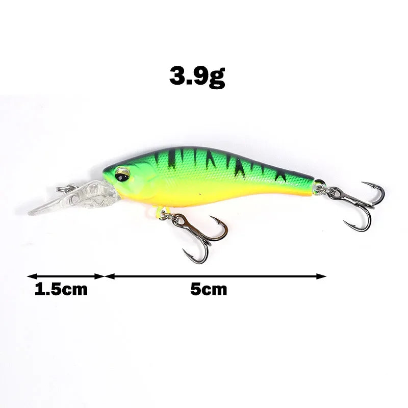 OUTKIT New 1Pcs Sinking Slowly Minnow Fishing Lure 5cm 3.9g Lifelike Swing Small Fish Deep Diving Hard Lures Japan Winter Baits