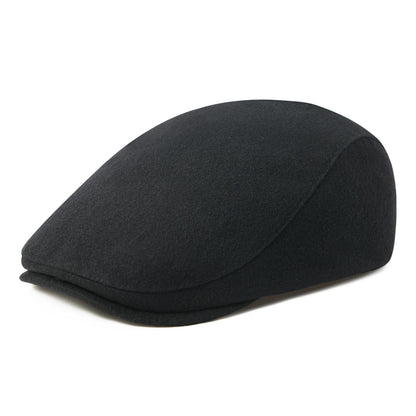 FEINION Men's Herringbone Flat Ivy Newsboy Hat Wool Blend Gatsby Cabbie Cap Winter Outdoor Hunting Cap