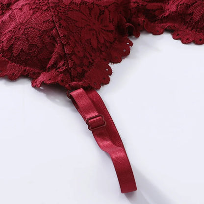 Women's Sling Bra Summer Thin Lace Beautiful Back Bra Small Chest Gather Up Support Bra Without Rods Fashion Vacation Underwear