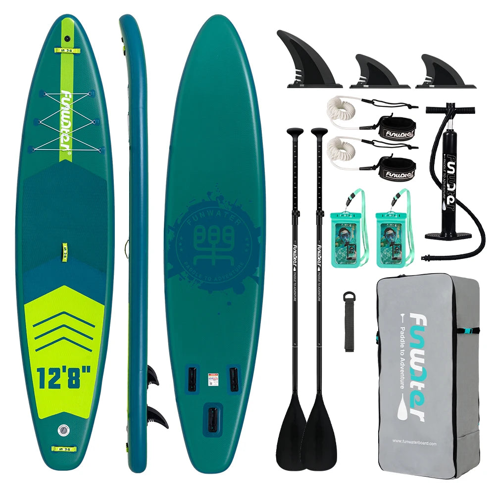 FunWater uppblåsbart SUP-bräde med tillbehör – flera storlekar