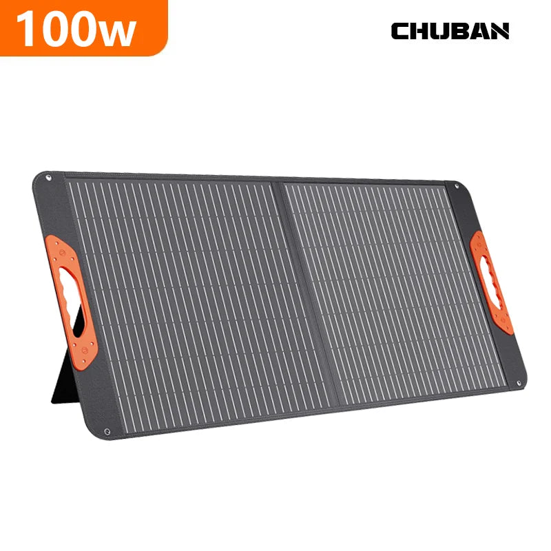 100W Portable Solar Panel Foldable Solar Panel Kit Waterproof Power Backup Solar Charger for Power Station Camping Solar