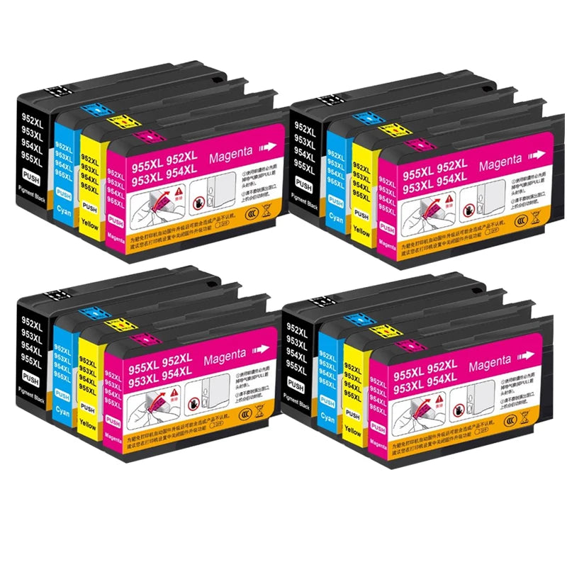 Bläckpatron för HP OfficeJet Pro-skrivare 952XL 953XL 954XL 955XL Kompatibel