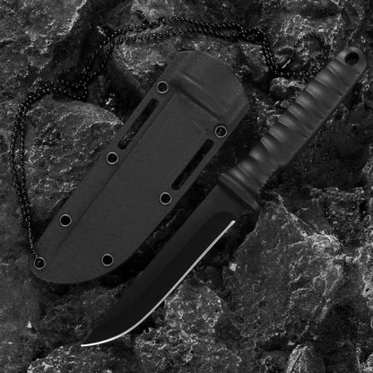 Outdoor Knife With Sharp And High-Hardness Blade For Cutting Ropes. Portable Camping Knife. Compact Straight Knife. Versatile Mu