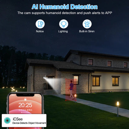 Smar Outdoor IP Wifi 3MP Survalance Camera for Wifi CCTV System Kit Human Detection Night Vision Video Cam ICSEE Two Way Audio