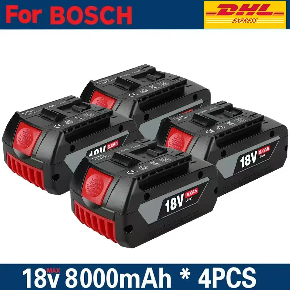 For Bosch 18V 6.0Ah, Professional Lithium Battery, Electric Rechargeable Battery, Bosch BAT609 BAT609G BAT618 BAT618G