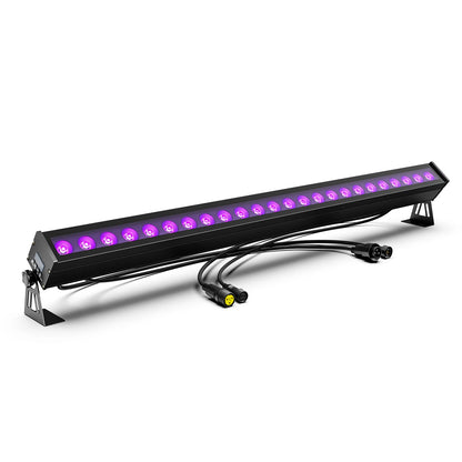 Fieryzeal 100W RGB LED Wall Wash-ljus IP65 – 24x3W DMX512 Strobe Scen DJ Bar Bröllop Utomhus CE FCC RoHS