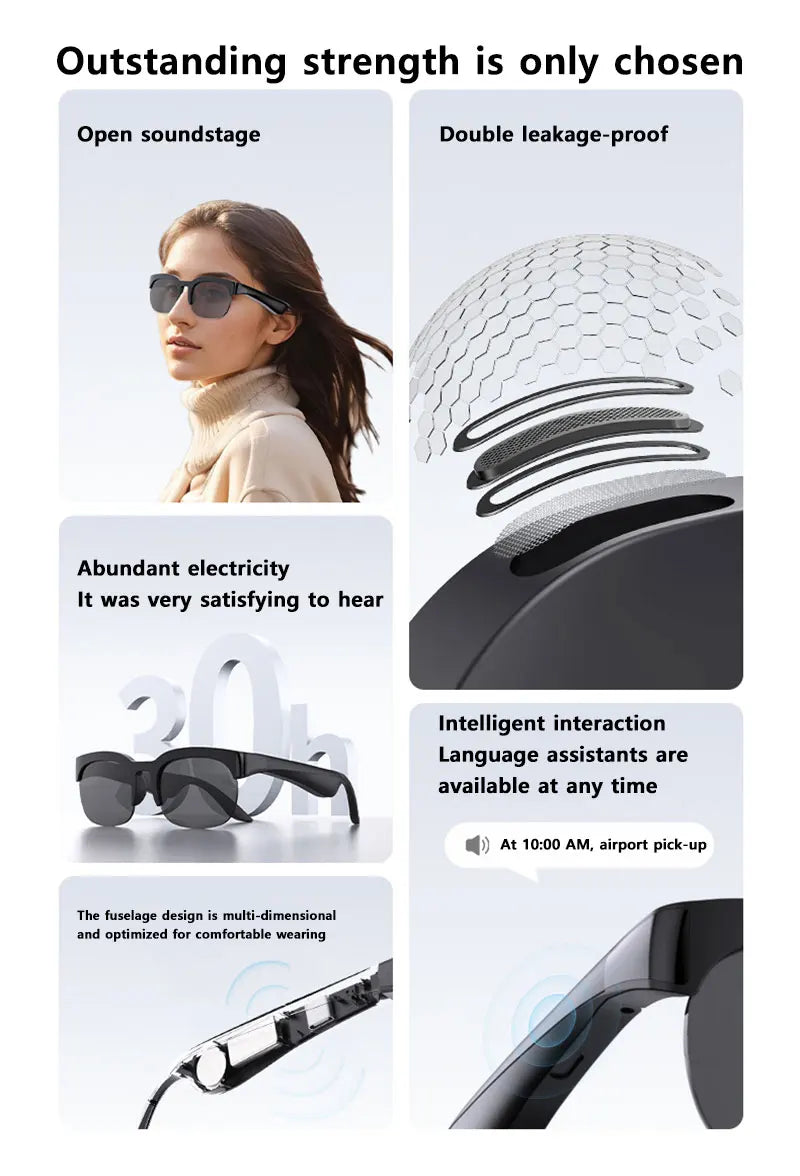 Lenovo AI Smart Glasses AI Translation HD Hands-Free Calling AI Chat Logging Music Playback 8K Smart Sunglasses NEW