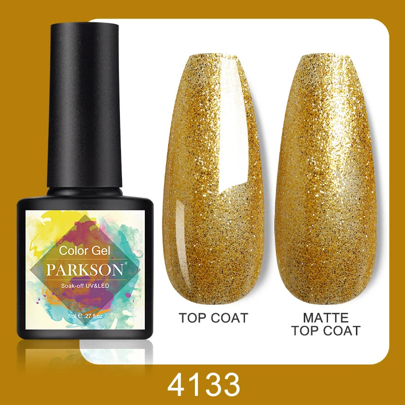 Parkson No Wipe Top Base Coat Nail Gel polish Design Enhancer Varnish Semi Permanent Soak Off UV LED Nail Art Tool