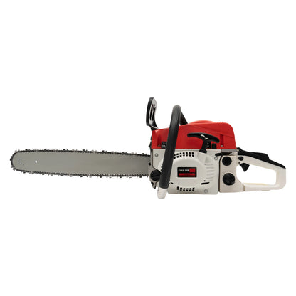 52cc 2.0kW 2-Stroke Gasoline Chainsaw, 20in/51cm Guide Bar for Wood Cutting Petrol Chain Saw, with Tool Bag Mixing Bottle & Bar Cover Model 5200 Gas Saw