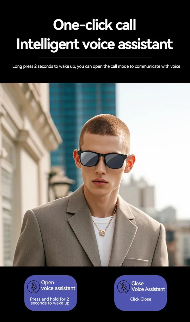 Lenovo AI Smart Glasses Bluetooth Call Music Touch Control Surround Sound Noise Canceling Photography For Study Outdoor Travel