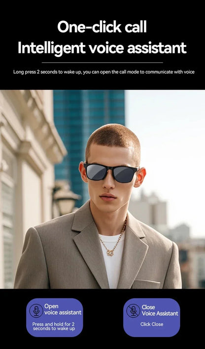 Lenovo AI Smart Glasses Bluetooth Call Music Touch Control Surround Sound Noise Canceling Photography For Study Outdoor Travel